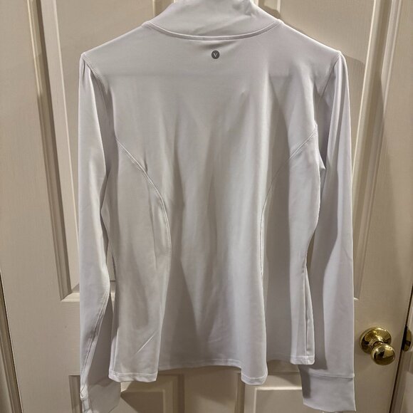 Velocity Women's White Athletic Full-Zip Jacket with Thumbholes ~ Large ~ NWT - Picture 6 of 6